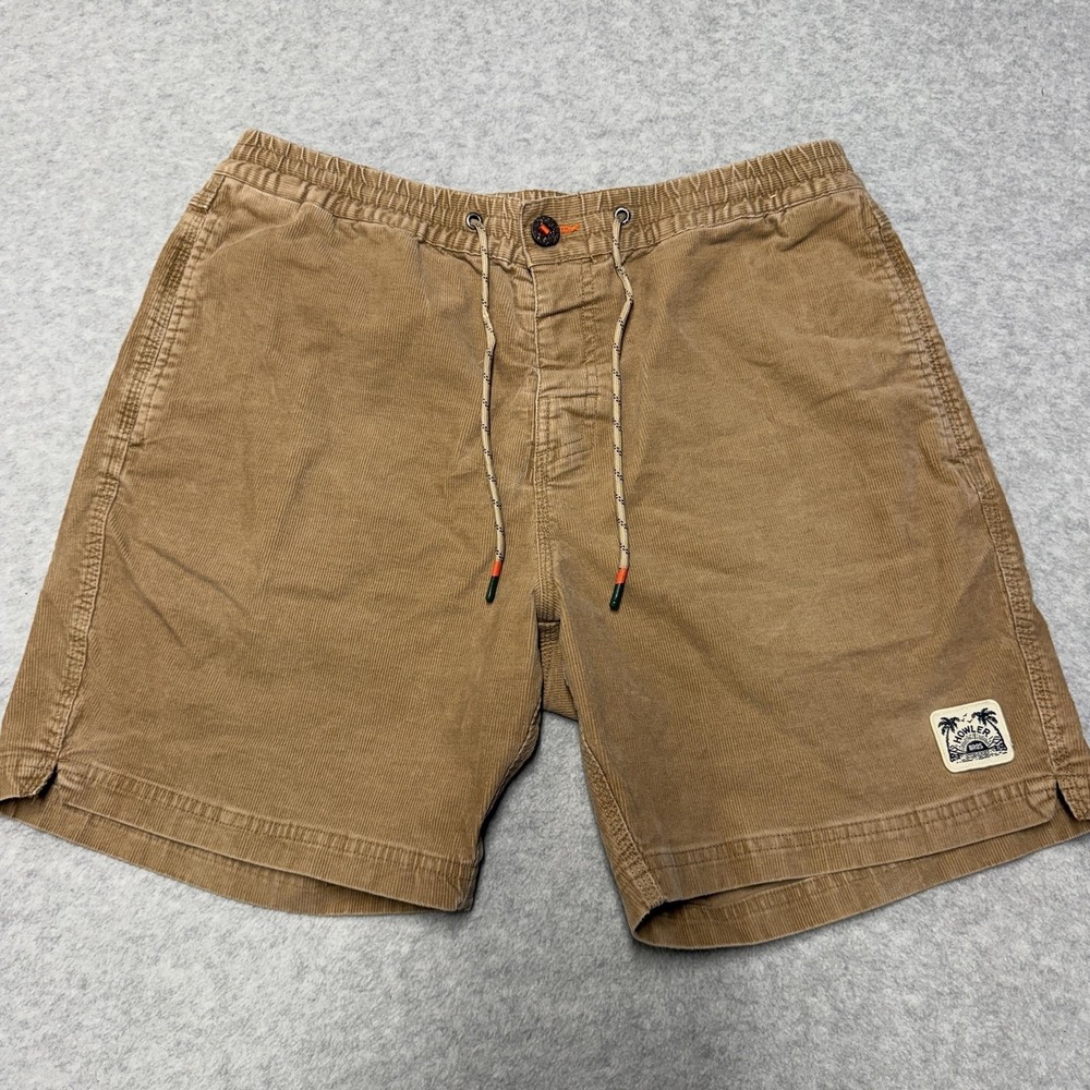 Howler Brothers Shorts Mens 35 Brown Corduroy 7in Elastic Waist Beach Casual